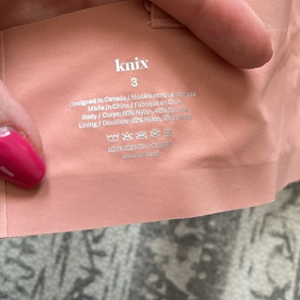 Knix Evolution Everyday Wireless Bra Unpadded Size 3 Pink GingerKnix‎